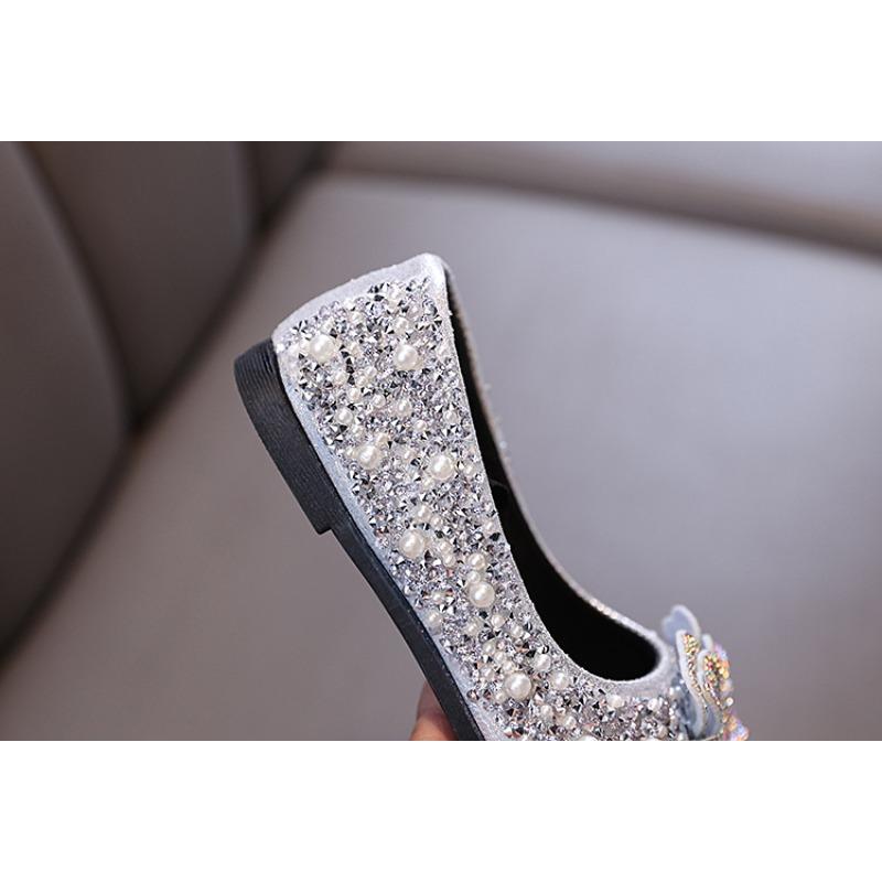 Autumn New Style Ladylike Baby Girl Children's Princess Rhinestone Single Shoes Leather Shoes Dance Performance Shoes