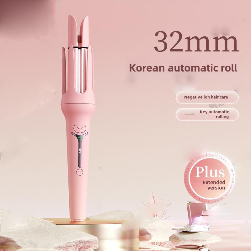 

Автоматическая плойка с отрицательными ионами 32 мм — защищает волосы, создает крупные волны Groove 391-32mm розовый