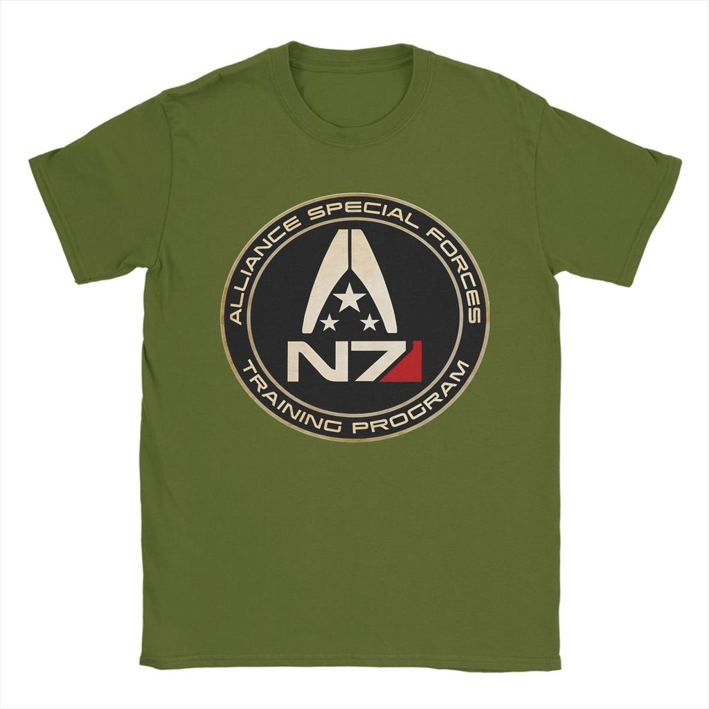 Mass Effect N7 T-Shirt Sommer Vintage T-Shirts Baumwolle Freizeit T-Shirt Für Paar Lässige T-Shirts