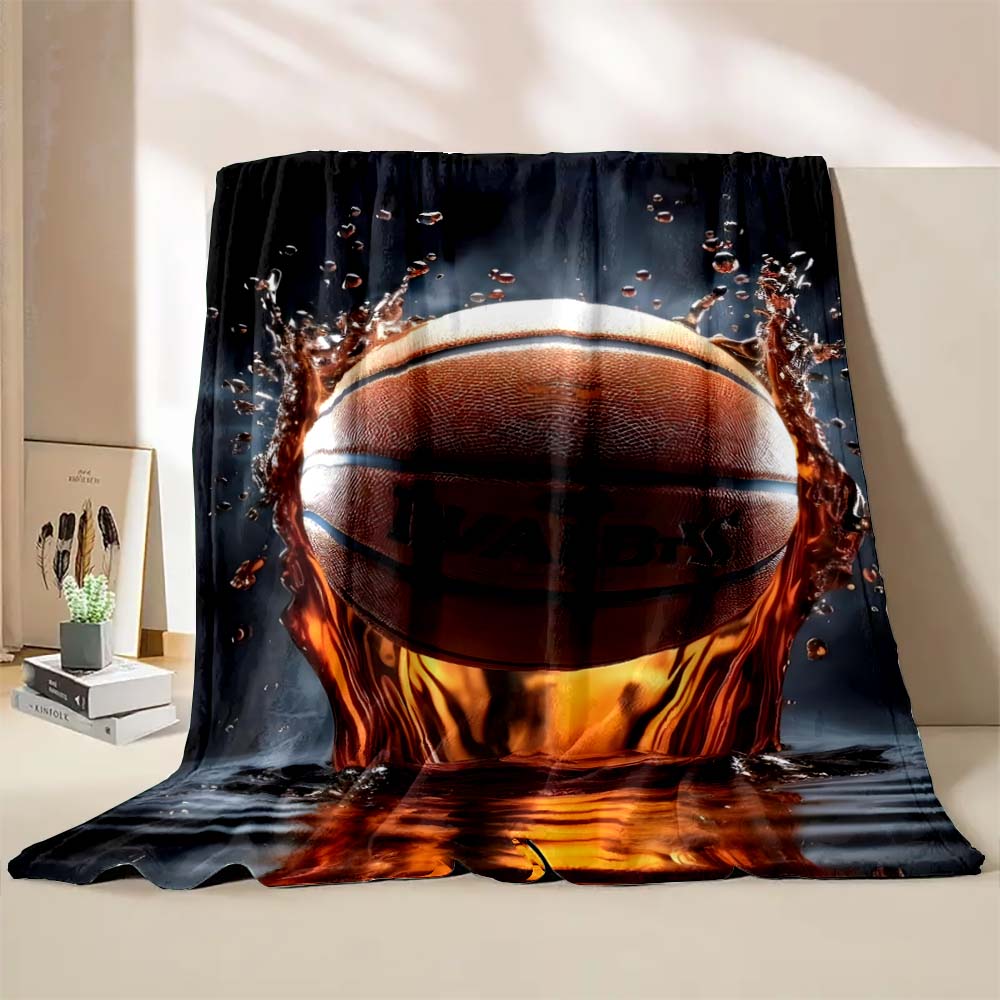 6 Sizes Basketball Art Printed Blanket Warm Soft and Comfortable Home Travel Blanket Sofa Bedding Cover Blanket Holiday Gifts