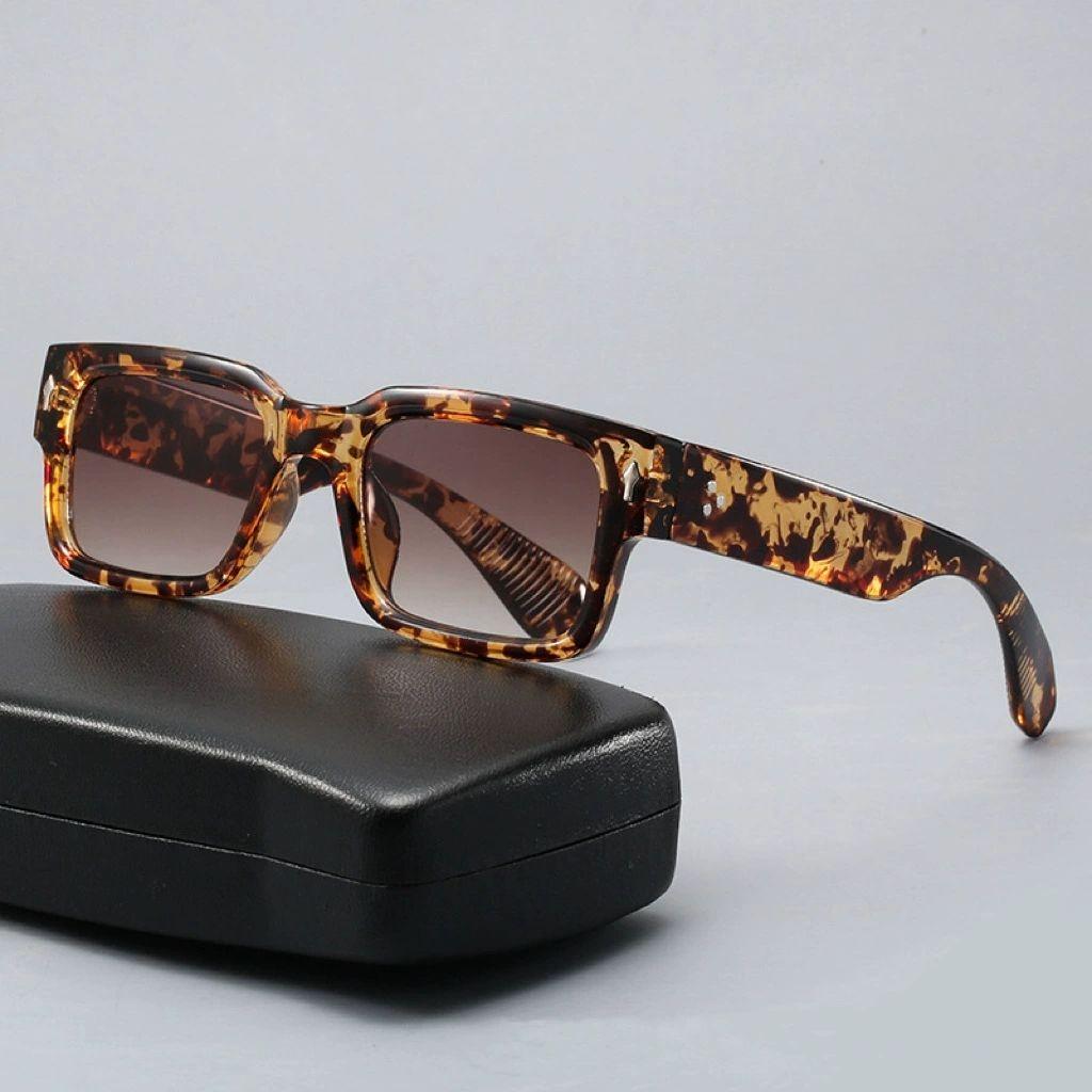 New square frame European and American cross-border sunglasses for men, personalized small frame trendy sunglasses 2346