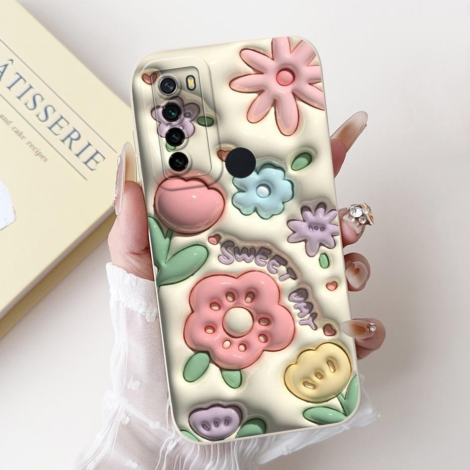 For Xiaomi Redmi Note 8 Case Luxury Flower Cactus Soft Silicone Camera Protection Cover For Redmi Note 8T Coque Note8 Phone Case