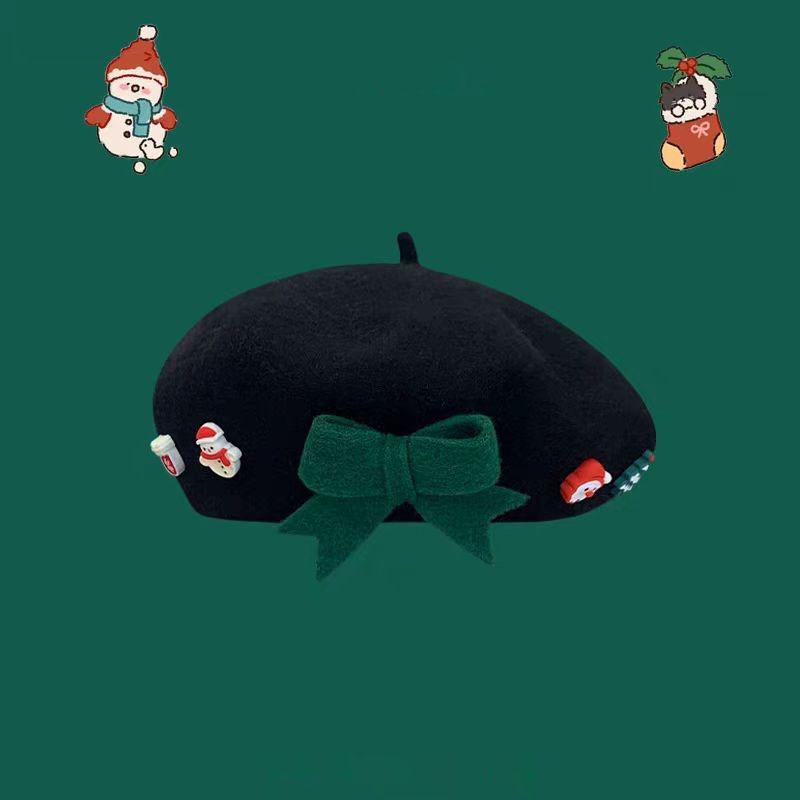 Women S Wool Beret Christmas Festival Warm Hat