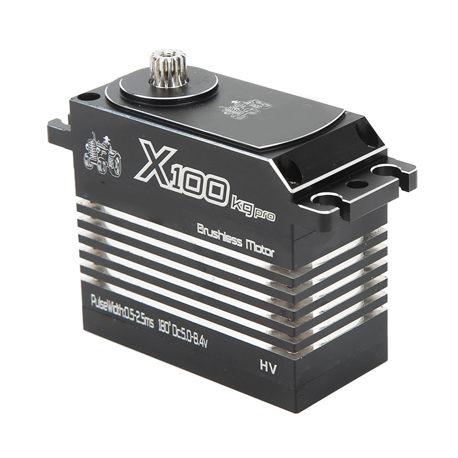 

Безщітковий сервопривід 100 кг IPx8 водонепроникний алюмінієвий сплав високого крутіння цифровий чорний RC сервопривід для 15...