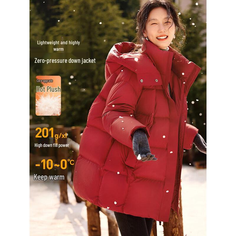 XWI Women's Lightweight Hooded Winter Down Jacket