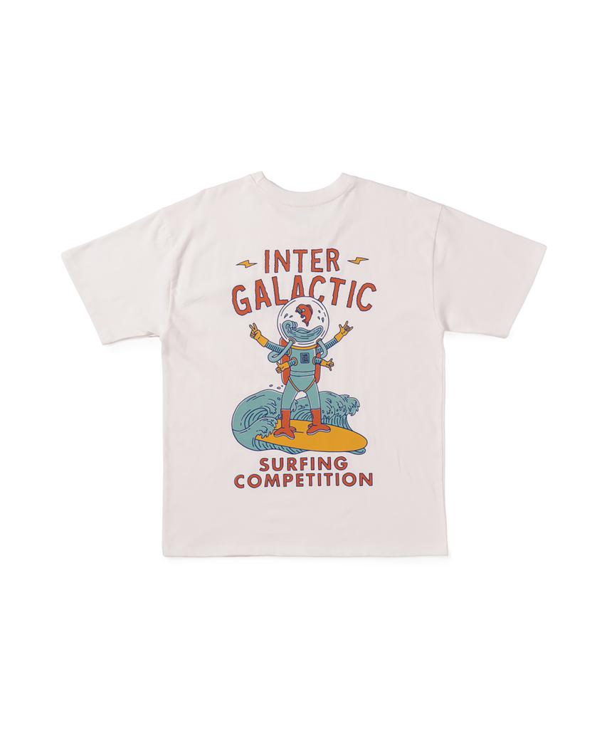 BIGWAVE COLLECTIVE Intergalactic Short Sleeve T-Shirt (Off-White)