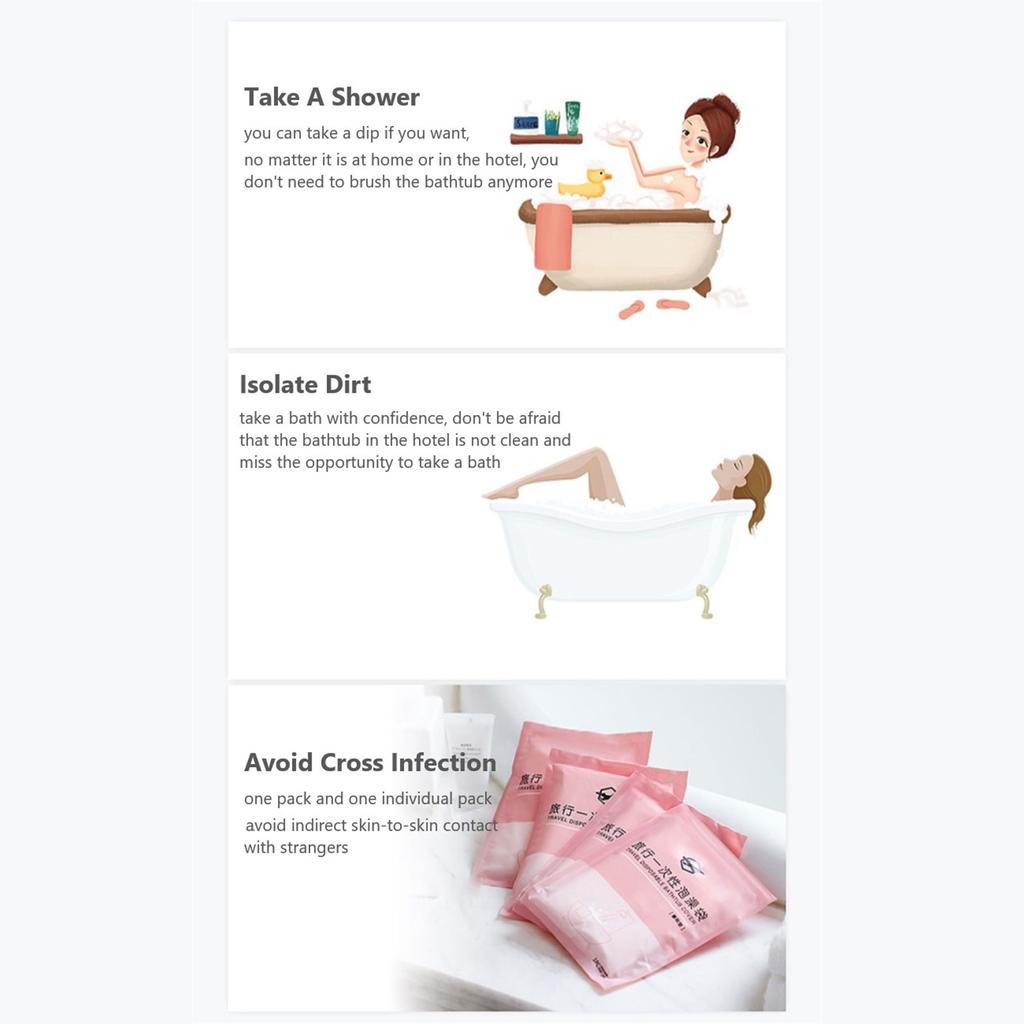 Buy Portable Travel Hotel Bathtub Disposable Bath Bag Bath Bucket Bath Use Thickened Plastic