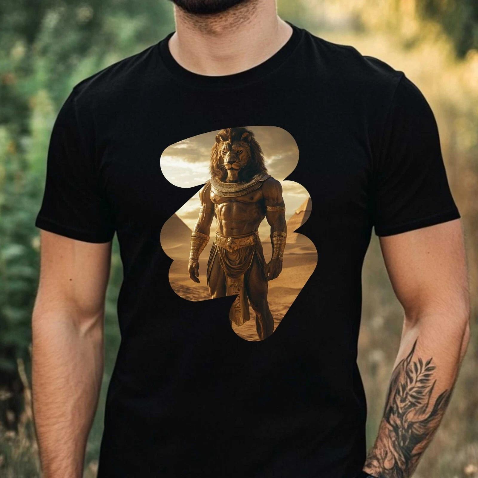 T-Shirt Herren Majestätischer Löwe Motiv Baumwolle Größe XS bis 5XL S