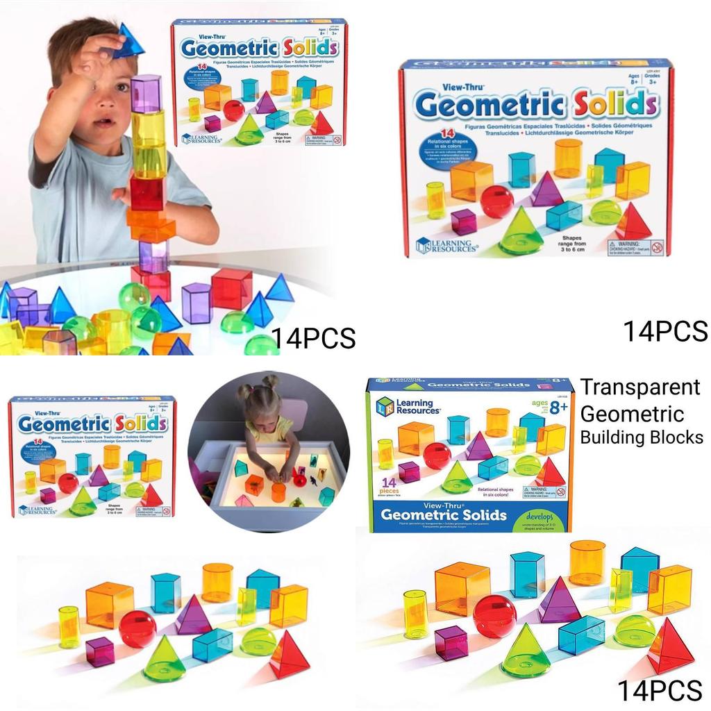 Transparente Geometrische Bausteine Für Kinder Lernmaterialien Lr Baby Mathe Spielzeug