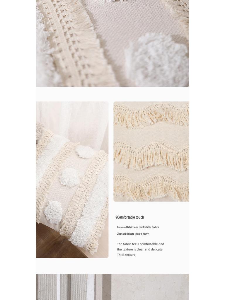 Nordic Moroccan Tufted Sofa Throw Pillow Cushion for Home Decor