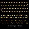 Decor365 Gold Moon Star Garland Ramadan Decorations Twinkle Little Star Two The Moon Birthday Party Decoration Whimsical Decor Starry New Year Eve