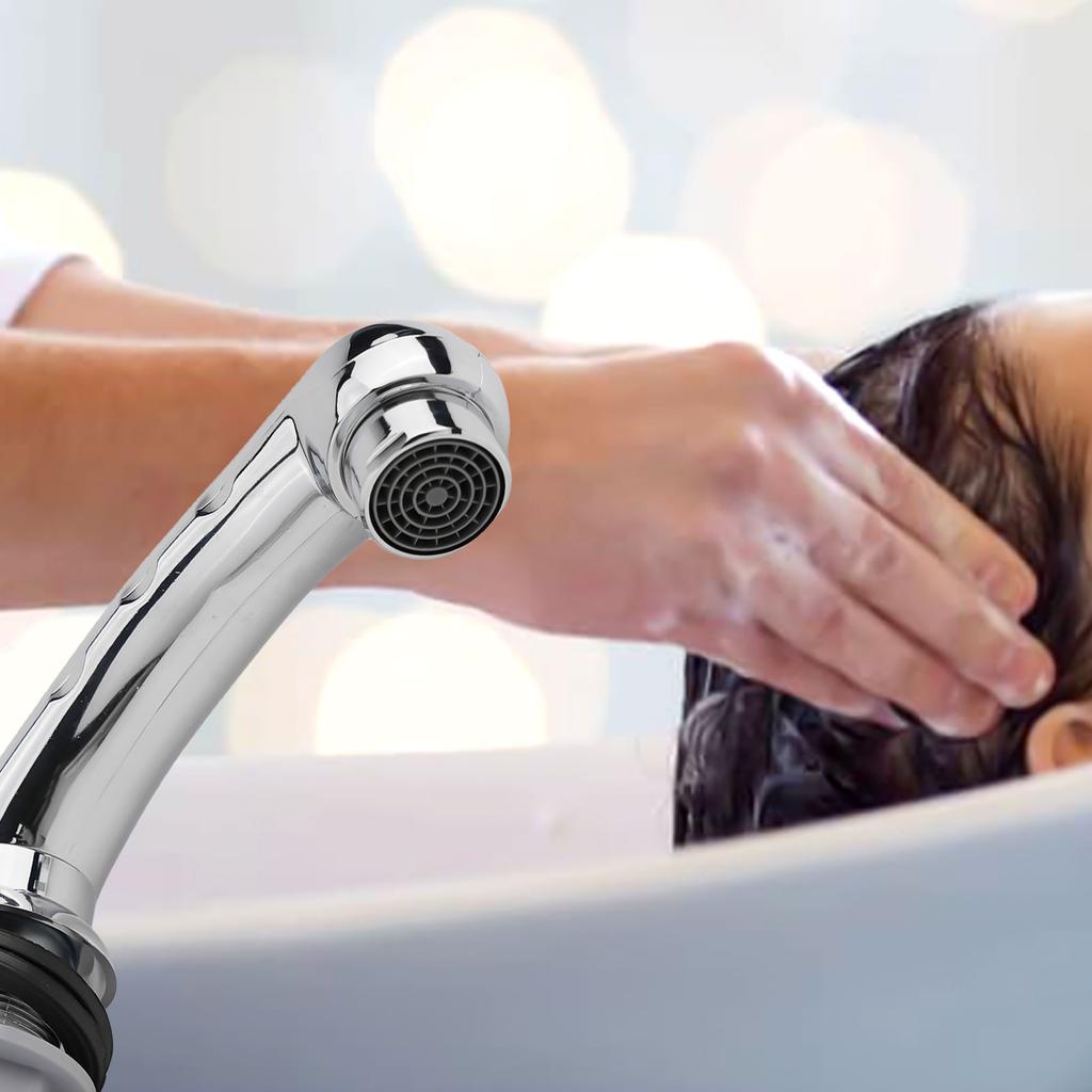 Hose Nozzle With Hose 1PCS Alloy+ABS Nozzles Shampoo Beds Shampoo Bowls Silver Sinks For Hair Salons Shampoo Beds