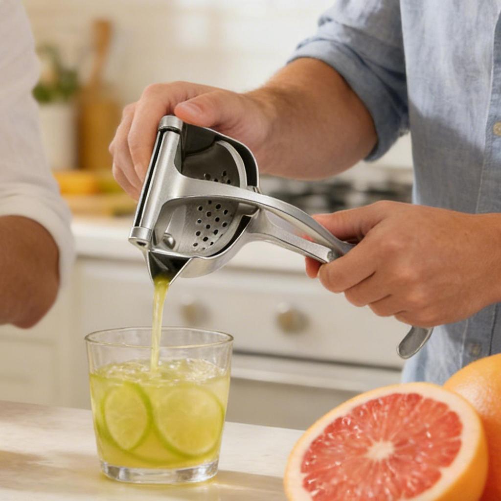 Heavy-Duty Metal Lemon Squeezer Easy Manual Citrus Press Juicer Ergonomic & Durable for Fresh Juice Apple Juicer For Restaurant