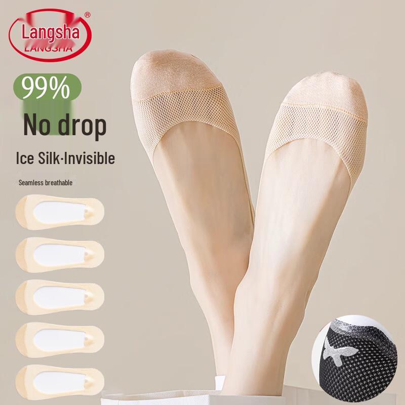 Langsha Women s Breathable No-Show Socks One Size