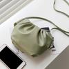 Women's Fashion Cloud Shape Evening Bag Niche Design Solid Color Leather Shoulder Messenger Bag