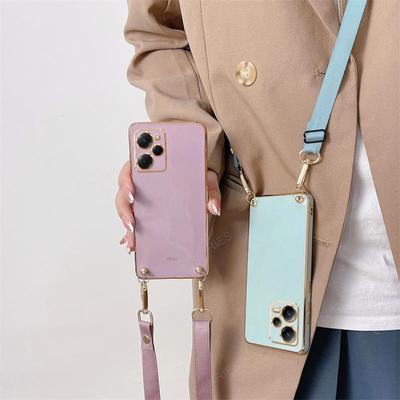 Pentru Redmi Note 12s, husă din silicon TPU pentru Xiaomi Redmi Note 12 Pro Plus Turbo Note12 12T 11T Pro 11s, colier, șnur, husă moale