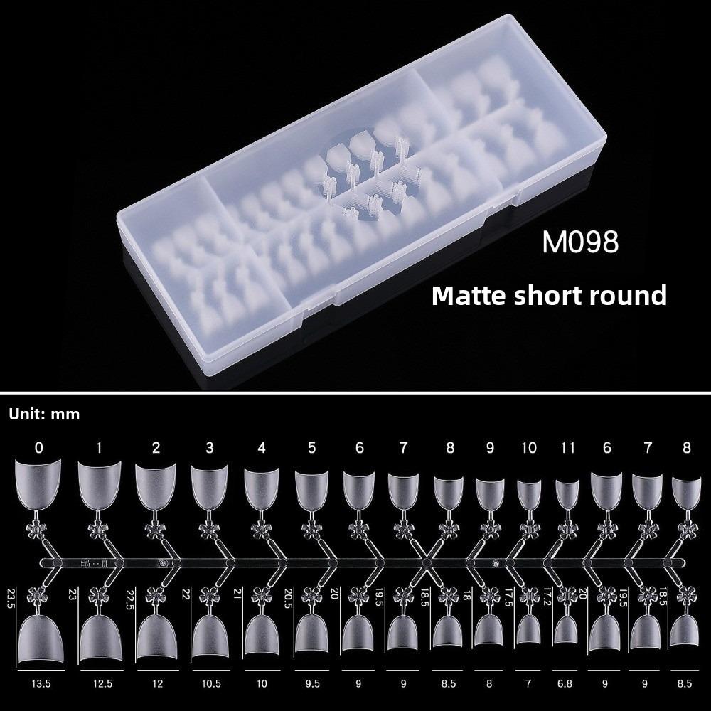 

New Clear Matte Square Nail Tips Half Cover DIY False Nails Short Round Fake Nails for Profional Use in Nail Salons