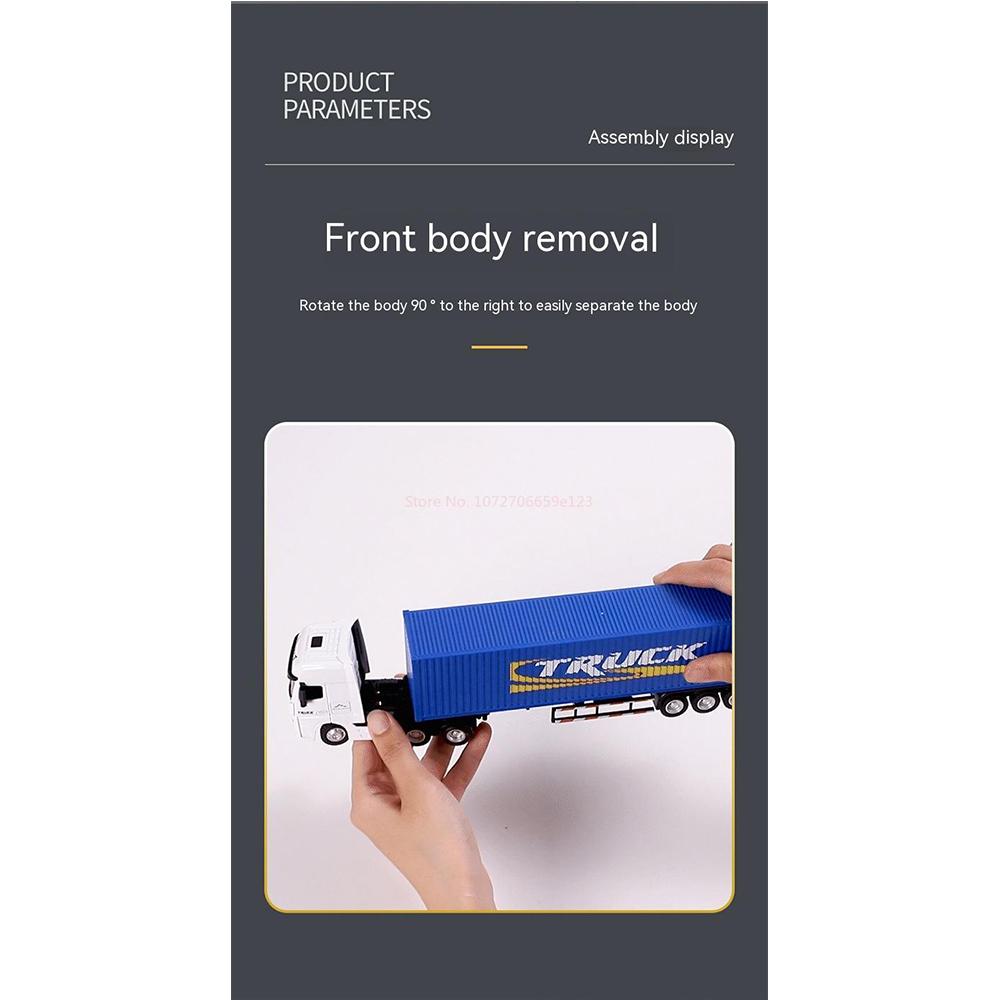 Kipplaster im Maßstab 1/50, Spielzeug-LKW mit Anhänger, Spielzeug-LKW für Kinder