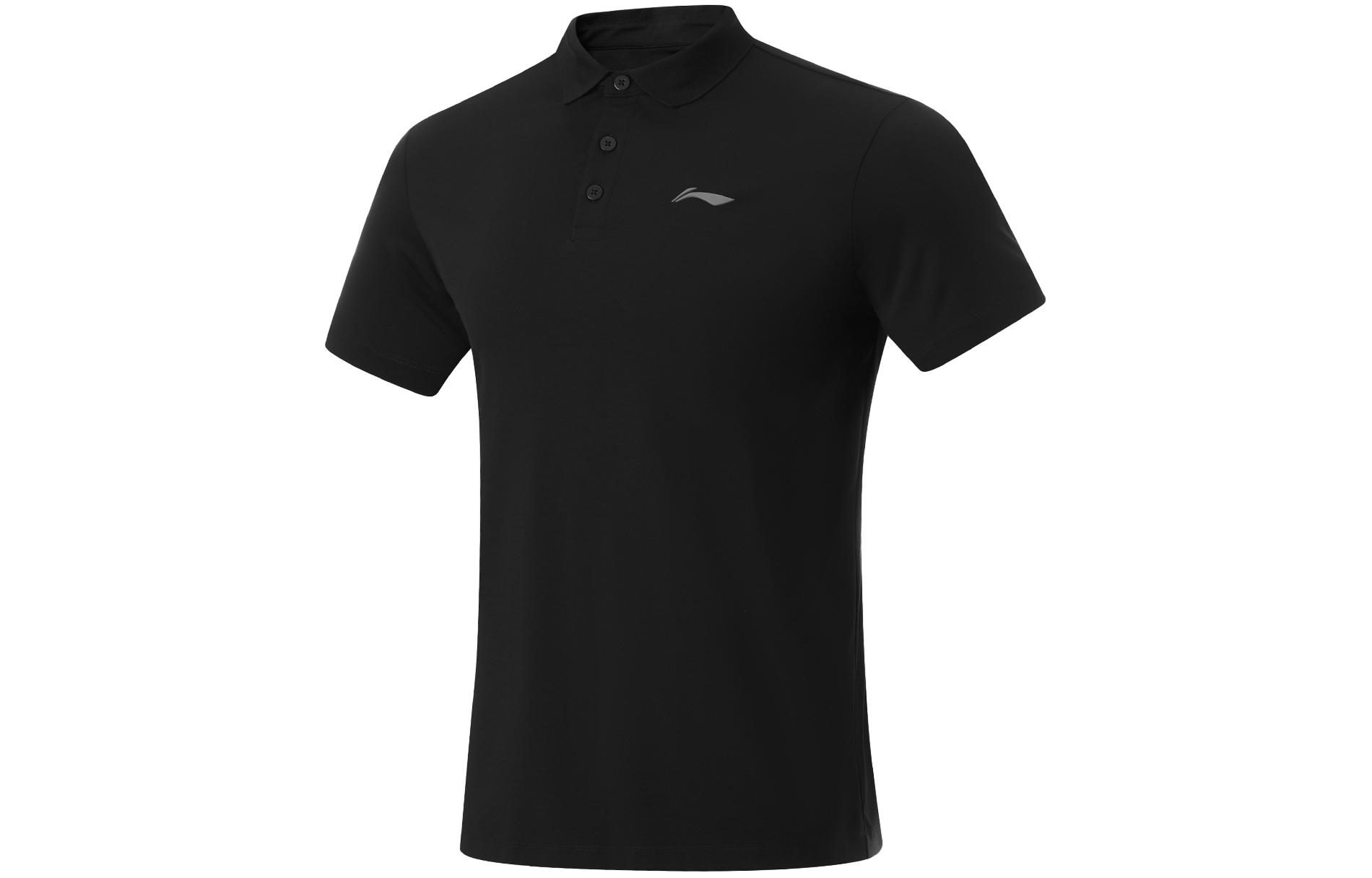 Li Ning Fitness Series Polo Shirt Men s Black APLU125-5 S
