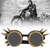 Vintage Spiked Steampunk Goggles Cosplay Glasses Double Layer Windproof (bronze)