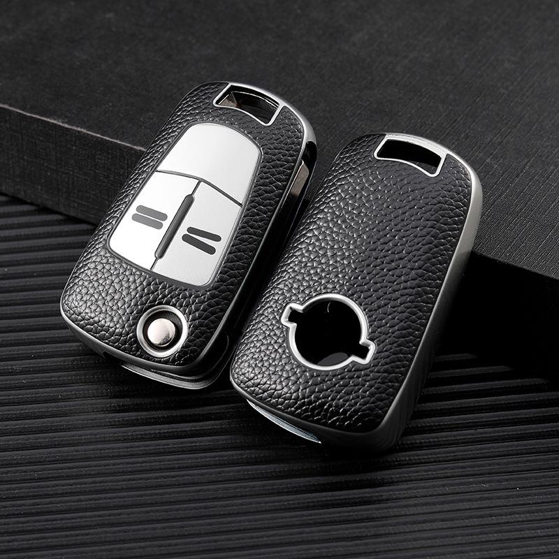 Opel Zafira 2016, Buick LaCrosse, Chevrolet Captiva Leather Grain Car Key Case for Men