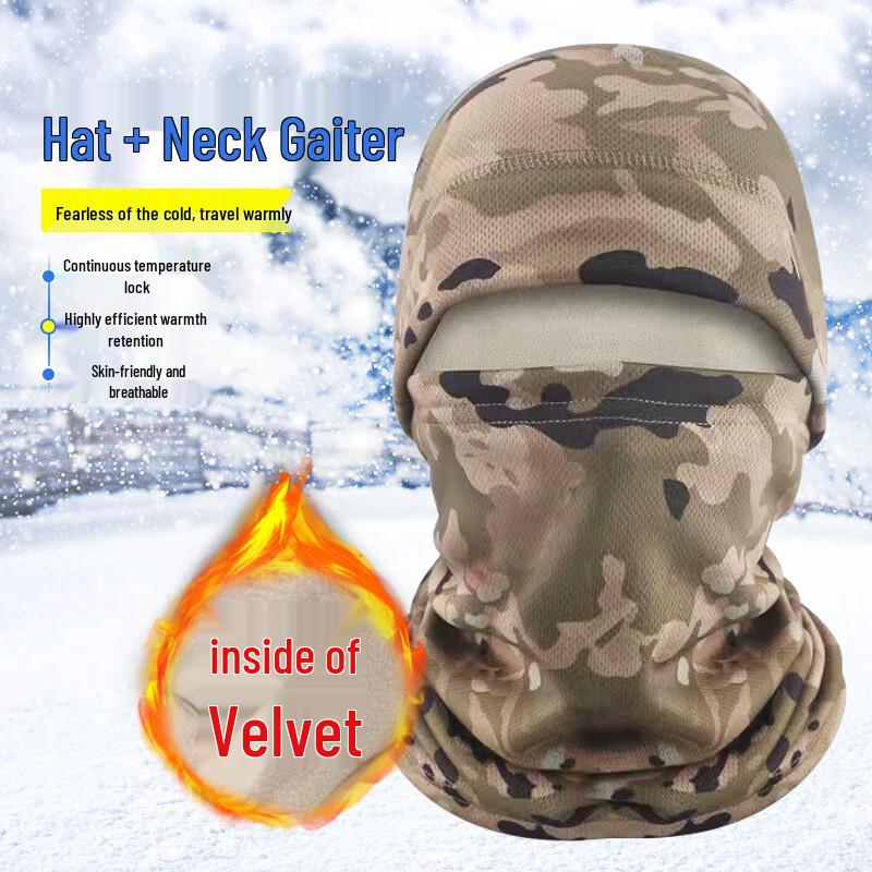 Winter Fleece Camouflage Hat & Neck Gaiter