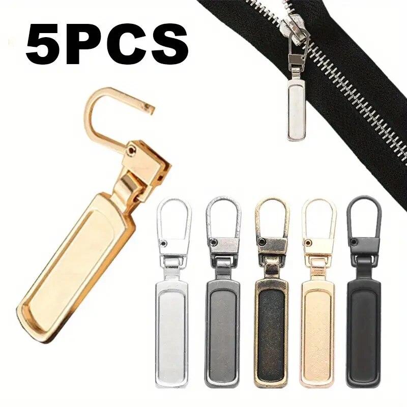 5pcs Removable Zip Head Replacement Metal Zip Head Luggage down Coat Jacket Jeans Repair Universal Zip