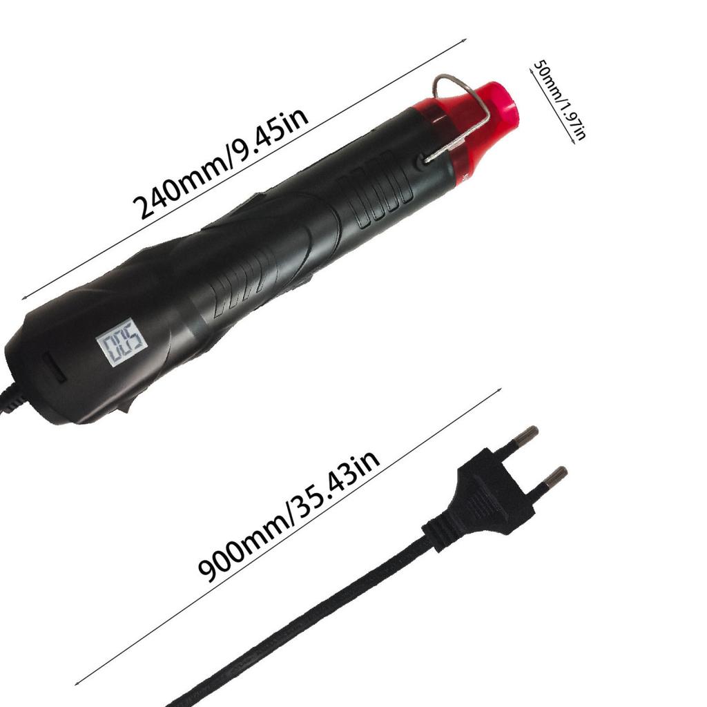 300W Electrical Mini Heat Gun Handheld Hot Air Gun with Heat Shrink Butt for DIY Craft Embossing Shrink Wrapping PVC