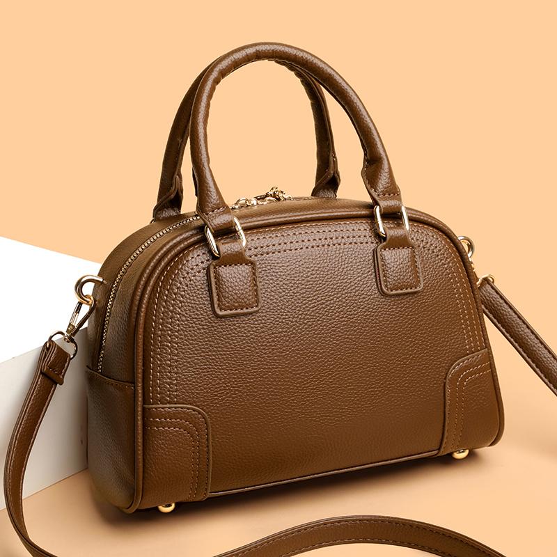 Soft Leather Handbag Women's Small Square Bag Crossbody Bag