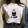 Summer Tshirt Female Tee Skull Cat Print Women Tshirt Punk Dark Grunge Streetwear Ladies Gothic Top Tshirts Harajuku Clothes Y2K