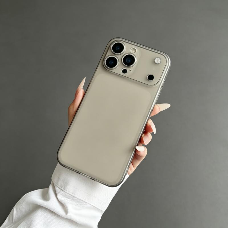 Color Soft Silicone Ultra Thin Matte Clear Case for 17 16 15 14 13 Pro Max Shockproof Large Camera Bumper Cover