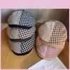 Color Solid Grid Vintage Beret Women Adjustable Fit Sunshade All Cap Seasons