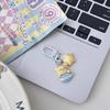 Butter Bear Dessert Keychain: Soft & Cute Cartoon Pendant for Backpacks with Stars