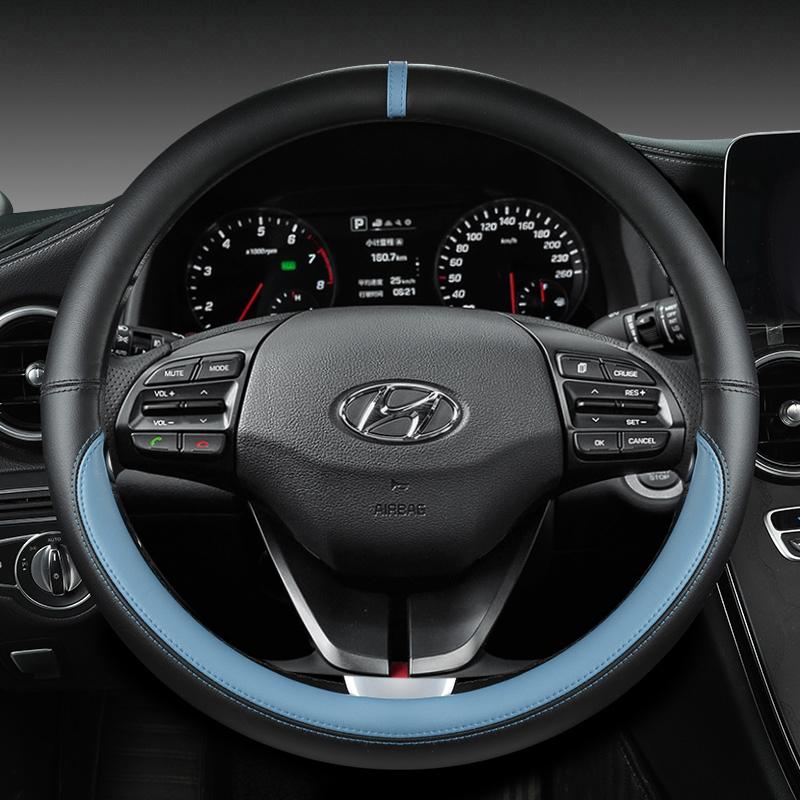 Mikrofiberläder Bilrattsskydd För Hyundai Veloster II I30 III 2018-2022 Elantra (USA)  - 2023 Biltillbehör