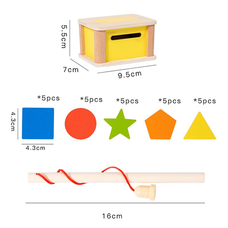 Baby Montessori Color Shape Sorting Toys Wooden Fine Motor Training Sensory Coin Box Magnetic Matching Games Educational Toys