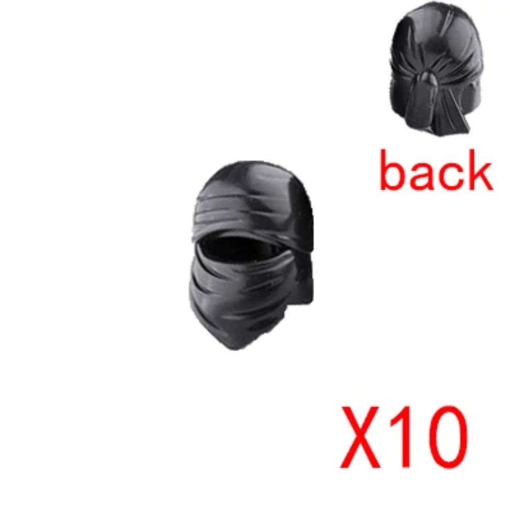 MOC WWII Military Building Blocks Accessories Figure Soldier Ninja Helmet Toy Hat Mini Brick Scarf Mask Knee Pads Gift Toys X027