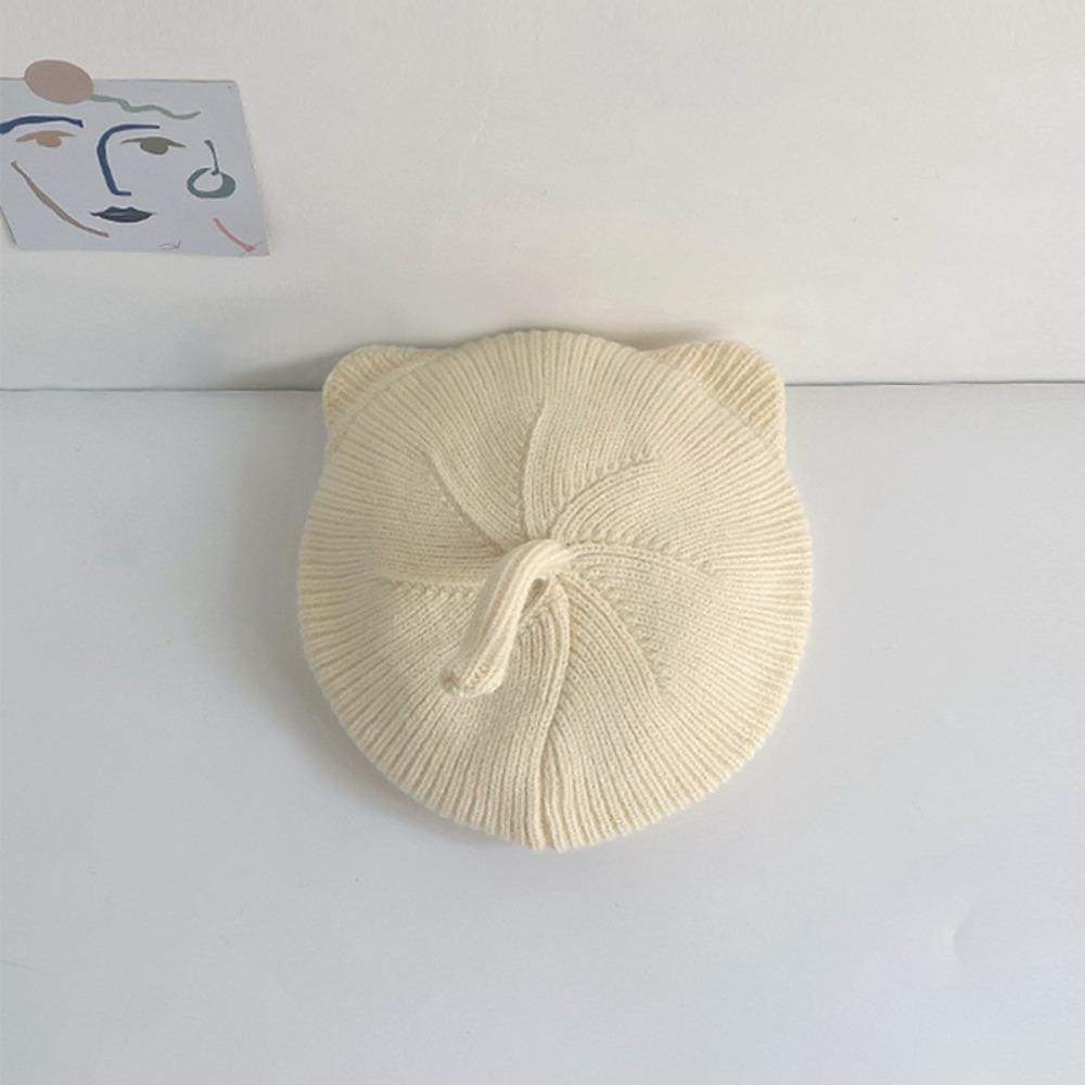 Solid Color Baby Beret Hat 1-6y Boys Girls Painter Hats Lovely Cat Ear Baby Hat Kids