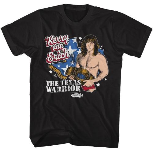 Powertown Wrestling Kerry Von Erich Texas Black Adult T-Shirt Unisex T-Shirt M