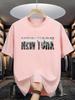 Unisexs Fashion New Newyork Printed Breathable And Comfortable Round Neck Tshirt Summer Outdoor Leisure Party Top