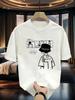 Stylish Retro Graphic T-Shirt Featuring a Cartoon Character - Distinctive Crew Neck, Short-Sleeved Design Made from Soft for Comfort - Great for Every