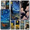 Soft TPU Phone Case For Samsung Galaxy S25 S24 S23 S22 S21 Ultra S20 FE 5G S10 S10E Plus Van Gogh Starry Sky Art Black Cover