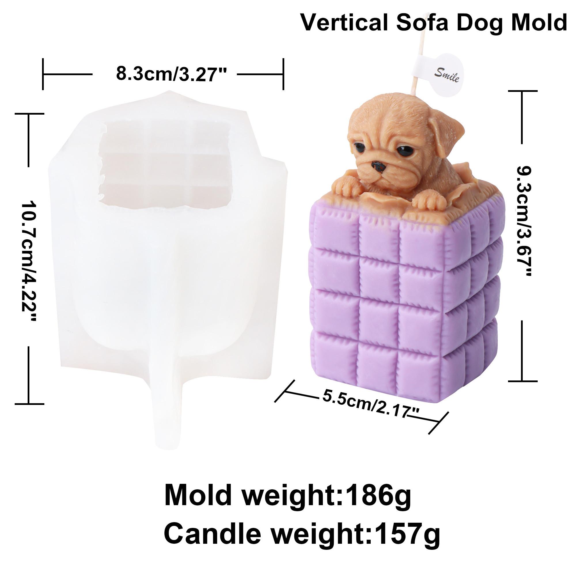 

3D Cubic Rabbit Candle Mold Cube Soft Sofa Animal Rabbit Dog Cat Resin Mold Plaster Hand making Scented Candles Craft Make Toolo