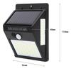 100LEDs 3 Sides Luminous Solar Powered Light Control IP65 Waterproof Motion Sensor Wall Light