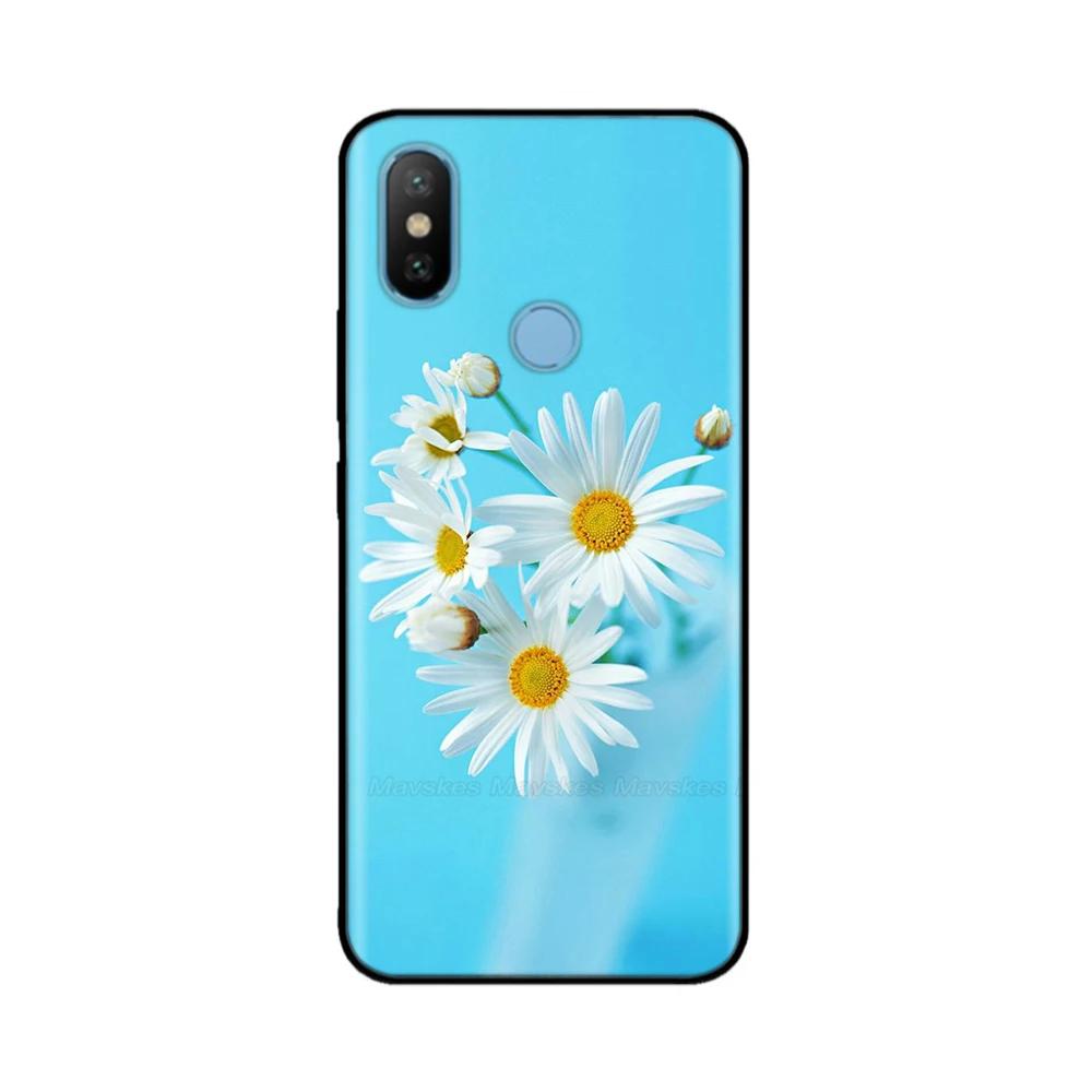 For Xiaomi Mi A2 Lite MiA2 Case Cute Heart Flower Back Cover Soft Silicone Phone Case For Xiaomi Mi A2 Lite A2lite Fundas Bumper