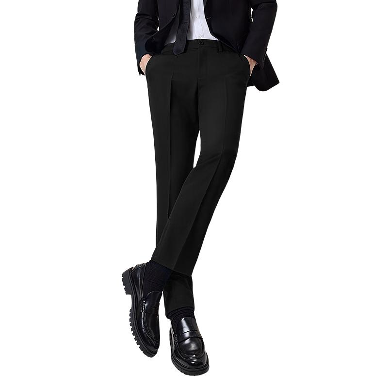 Hongdou Men's Wrinkle-Free Business Suit Trousers