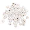100 τεμάχια Pearl White Βαμμένες Ξύλινες Χάντρες Spacer Jewelry Κατασκευή 8mm