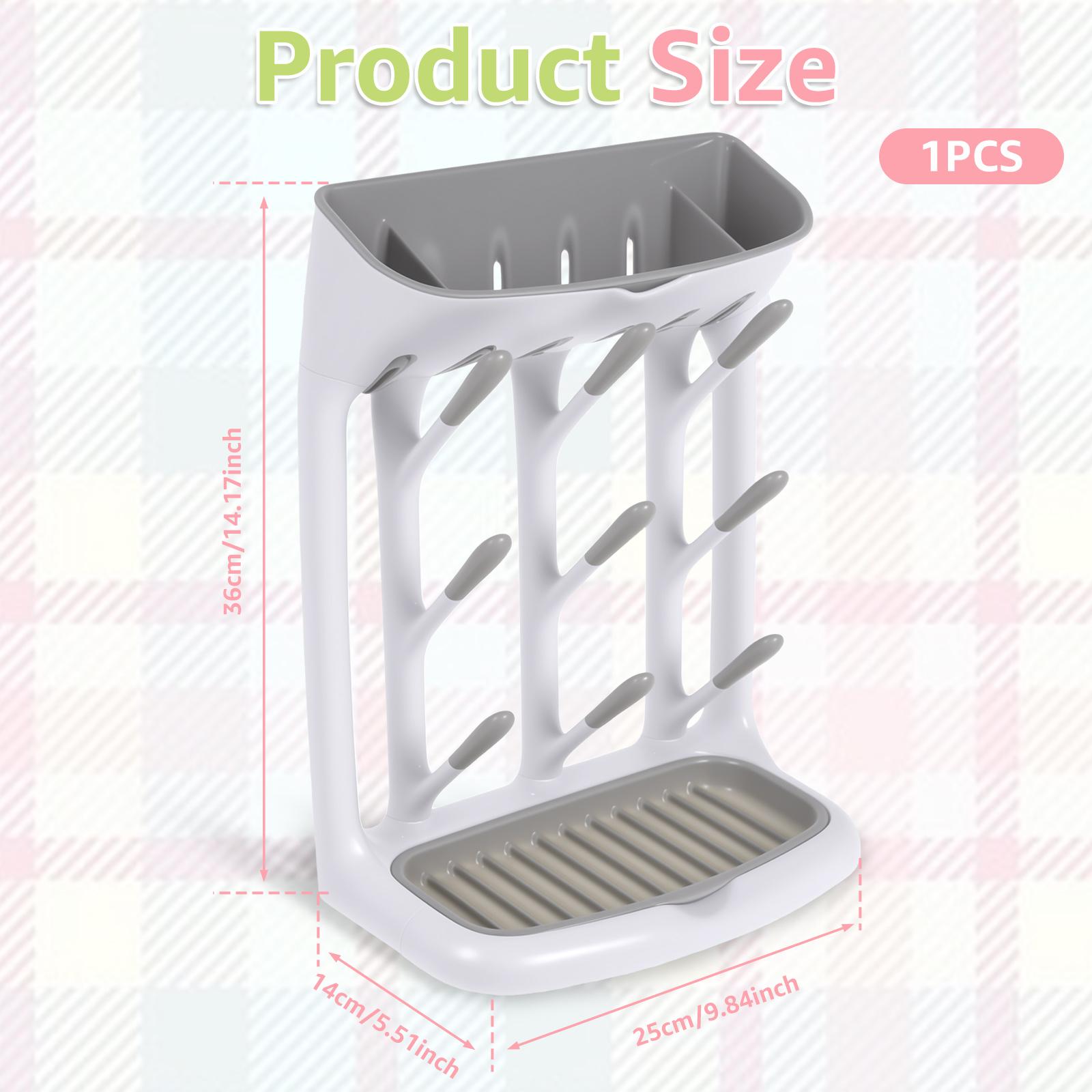 Baby Bottle Organizer Drying Stand Bottle Drying Rack Space Saving Countertop Bottle Storage Rack for Baby Bottles and Water Cup