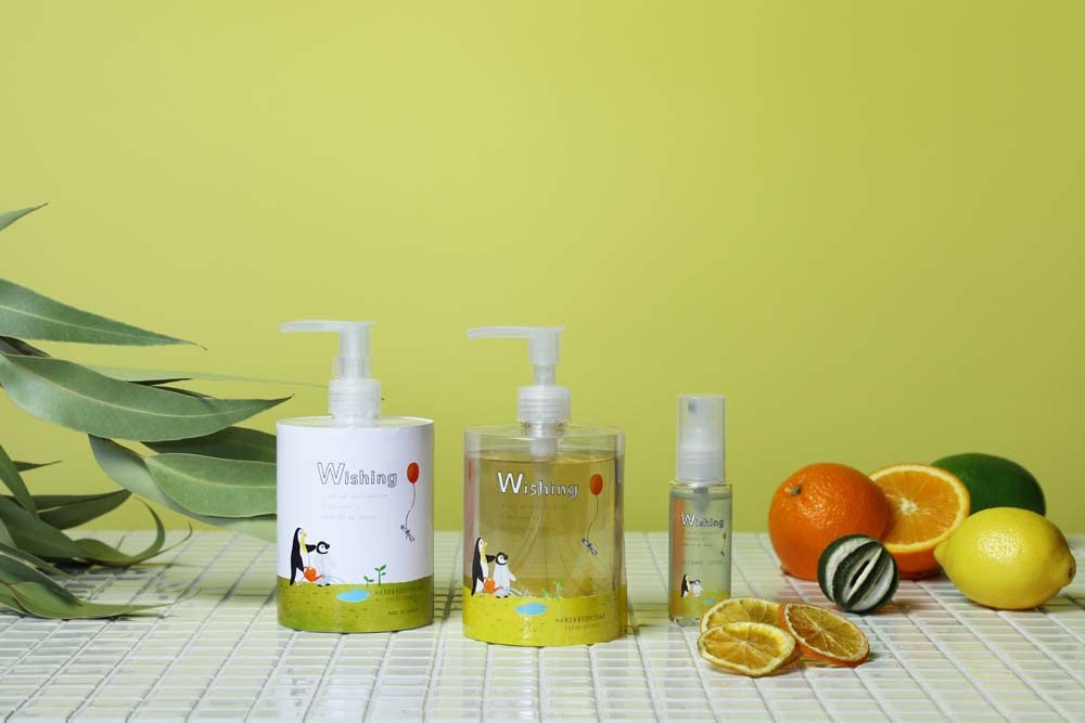 Wishing Organic Hand Body Fresh Orange & Cream, 400ml,