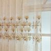 1 Piece Sheer Lace Curtain Panel Living Room Bedroom Decor Semi-Sheer Tulle Window Treatment With Rod Pocket