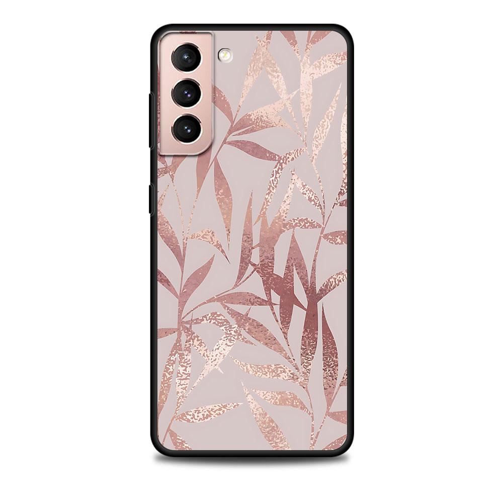 Rose Liebesherz Gold Hülle für Samsung Galaxy S23 S10e S10 S21 FE S22 S9 S24 Ultra S20 Plus Weiche TPU Handyhülle Bumper